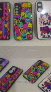 W25 Emoji Keren Premium Hard Glass Case Samsung A15 4G & 5G - ALL TYPE SAMSUNG XIAOMI REALME VIVO OPPO POCO - Soft Rubber Bumper - Custom Case