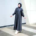 Jas Hujan Mantel Wanita Model Gamis Perempuan Warna Hitam Kualitas Terbaik Bahan Tebal Dan Premium Syari. 