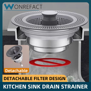 Stainless Steel Kitchen Sink Drain Filter Detachable Sink Filter Embedded Filter Simple Installation