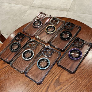 เคสโทรศัพท์แบบป้องกันการตกหล่น Apple 16PRO ชุบโลหะแบบดับเบิลวงแหวนดูดซับแม่เหล็กแบบครอบเต็ม ปกป้องแบบเรียบง่าย