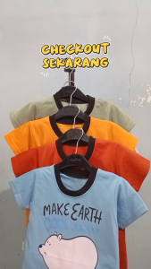 Setelan Baju bayi anak laki laki motif BERUANG KUTUB  usia baby 3-18 bulan Max BB 10 kg .