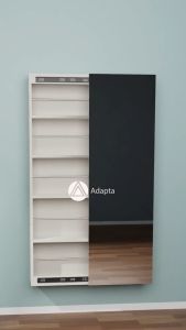 Adapta - Lemari Rak Sepatu Tempel Gantung Cermin Full Body - Standing Mirror Rak Sepatu Dinding Minimalis