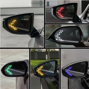 2Pcs Car Rearview Mirror Turn Signal Hidden LED Turn Indicator 14LED Arrow Light Turn Signal
