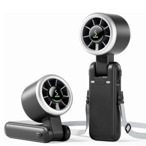 Quạt Cầm Tay USB Sạc Lại Được Gấp Gọn Siêu Yên Tĩnh 5 Tốc Độ Điều Chỉnh Pin 4000mAh Thời Gian Hoạt Động 10 Giờ