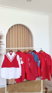 SJM NEW ! 2025 KEMEJA MERAH PUTIH FASHIONABLE TERBARU KECE KEREN ANTI PASARAN KATUN POPLIN