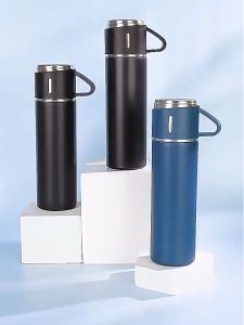 🔥READY STCOK🔥 Thermos Cup set 500ml Large Capacity Portable Sport Water Bottle Coffee Tea Tumbler Bullet Double-layer Stainless Steel Vacuum Thermos Coffee Tumbler Business Travel Mug Water Bottle Tea
