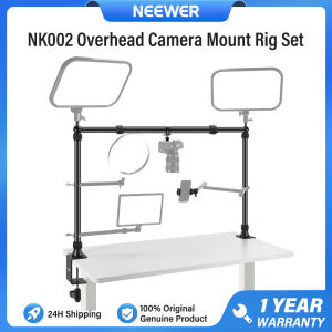 NEEWER Overhead Camera Mount Rig Set with 2 Ball Heads Multi Device Mount with Super Clamp Mobile Phone Holder Camera Desk Mount Max Load 12 kg NK002