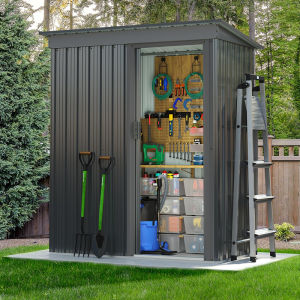 Outdoor Storage House Color Steel Outdoor Garden Toolshed Roof Combination House Iron Sheet Utility Room Courtyard Pavilion