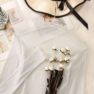 Transparent Bright Yarn Mesh Bottoming Shirt for Women Long Sleeves Inner Wear Spring & Fall New Arrival Trendy Thin Wooden Ear Lace Tops Autumn