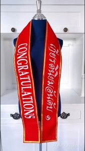 N036 สายสะพาย congratulations แบบคล้องคอ  ขอบทอง พร้อมส่ง