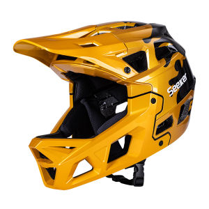 SEEKER Adult Ultra-Light Full-Face Mountain Bike Off-Road Helmet Outdoor Riding Racing Downhill Riding Helmet with Sun Visor