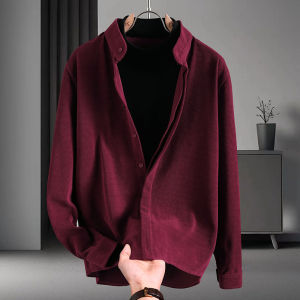 Lormen Luxury Casual Knitted Cardigan Sweater Mens Autumn Winter New Pure Color Stand Collar Shirt Thickened Long Sleeve