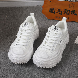 2025 New Fashionable Casual Dad Shoes Soft Bottom Heightening Mens Shoes Versatile Low Top round Toe Sports Leisure Rubber Outsole