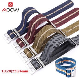 Aotelayer 18mm 20mm 22mm 24mm Width Premium-grade Woven Nylon NATO Strap Stainless Steel Buckle Soft Men Zulu Replacement Wrist Band For Tudor 79220R For Seiko Watch Accessories - Lazada