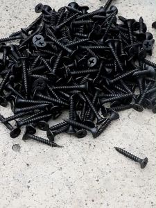 0.5KG 520PCS Black Screw 3.5MM Drywall Screw 16-80MM High-strength Nails Plasterboard Cross Flat Head Tapping Wood