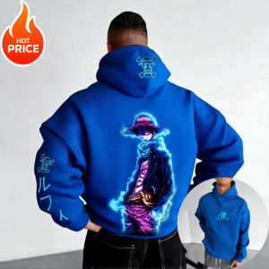 Bandai | Nika Luffy One Piece Harajuku Streetwear Men Vintage Streetwear Hoodie Winter Women Oversized Hooded Sweatshirt Long Sleeve Top