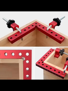 Aluminum Angle Clamps Set 90 Degree Precision Positioning Corner Clamp Tools for Woodworking Carpenter Square Picture Frames Boxes Cabinets Drawers - Durable Metal Construction Non-Electric Hand Tool No Battery Needed Pack of 1