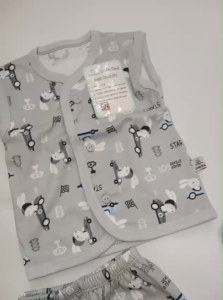 Little Owl Piyama / Setelan Baju Kancing Kutung Singlet + Celana Pendek