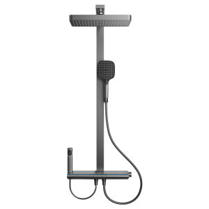 INSIHAY | Sleek Advanced Gun Grey Full Copper Thermostatic Shower System