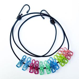1.8M Portable Elastic Clothesline With ClipsWindproof Travel Laundry Drying Rope For Camping Business Trip Hotel Clothes