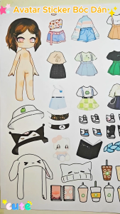 (48B)Bộ Avatar Sticker đồ chơi bóc dán đồ chơi sáng tạo diy phát triển trí tuệ cho bé