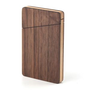 1Pcs Portable Wood Business Card Holder Slim Card Case For Men Wooden Business Card Organizer Desk Accessories
