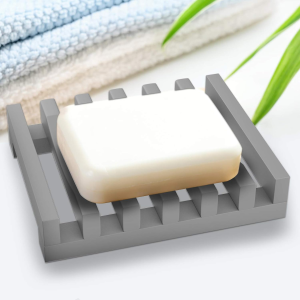 Soap dish rack anti-slip bathroom accessories silicone soap box protector sink deck bathtub shower tray soap drain silicon