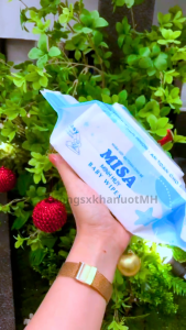 [ Đã Kiểm Nghiệm ] Thùng 7 Gói Khăn Ướt MISA 600Gram - Vải Khổ Lớn 18x24 - Chất Vải Cotton Mềm Mịn - Không Xù Lông - Không Mùi - Không Paraben