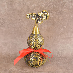 Lucky Fengshui Brass Gourds Auspicious Hulu Office Fortune Decoration Home Decor