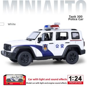 Light Sound Large Tank 300 Police Car Model