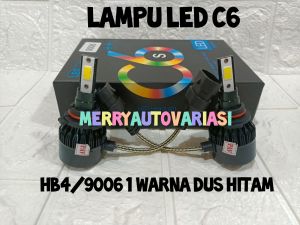 Lampu LED C6 HB4 9006 1 warna dus hitam