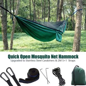 Anti Mosquito Hammock Lightweight Durable Comfortable Easy Setup Waterproof Portable Hammocks for Outdoor Hiking Camping