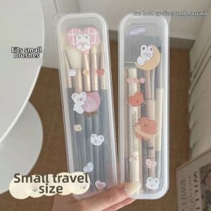 Transparent Portable Dustproof Makeup Brush Storage Box
