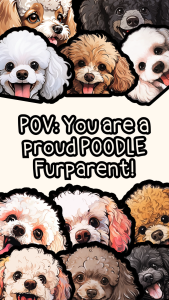 POODLE DOG PEEKER STICKERS (WATEPROOF AND SCRATCH PROOF VINYL LAMINATED STICKER)