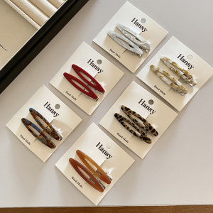 Kẹp Tóc Kim Loại Acetate Kiểu Hàn Quốc Cặp Đôi Kẹp Tóc Mỏng Rỗng Hình Lá Mọc Mới Kẹp Tóc Bên Hông Kẹp Tóc Mái Lệch