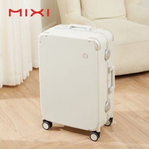Mixi Zipperless Aluminium Frame Luggage 20 Inch PC Hand Carry Luggage Travel Suitcase with TSA Lock Anti-theft Carry On Luggage with Anti-collision Metal Cladding Corner M9281