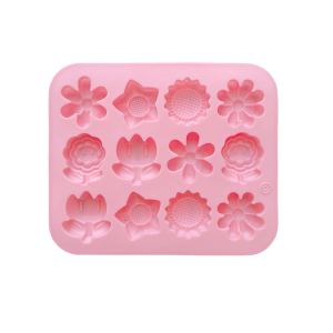 1pc Mini 12 cavity 6 small flower shaped candy chocolate cookies silicone mold kitchen handmade baking tool