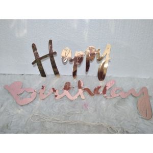 BANNER ULANG TAHUN SAMBUNG GOLD/SILVER/ROSE GOLD / BANNER HAPPY BIRTHDAY / BANNER MURAH