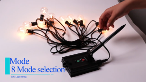 18M outdoor solar G40 light bulb LED string light waterproof Christmas decoration light solar lights with solar panel outdoor lighting suitable for courtyard party camping