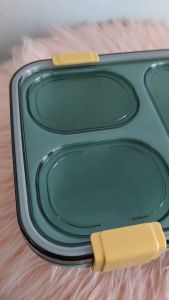 Kotak Makan Ecentio 3 Grid Gratis Sendok Garpu Makan - Kotak Makan Anak Lunch Box Ecentio 3 Grid