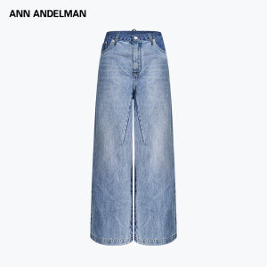 ANN ANDELMAN | Casual Straight Loose Two-Tone Vintage Jeans Long