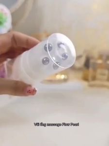 HNKMP | 【1Pcs 100g Cosmetic Soft Tube Steel Ball Massage Bottle Neck Cream Body Lotion Massage Cream Repeatable Plastic Container 】