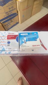 Que Thử Đường Huyết Safe - Accu Sinocare (50 que) Tặng hộp kim lấy máu 28G