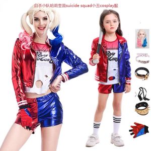 Carlanisa Harley Quinn Costume for Kids Adult Suicide Squad Women Halloween Costume Cosplay Fancy Clothing Joker
