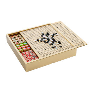 FUZAO | Educational Chess Set Large Size 5-in-1 Chess Board with Black and White Pieces