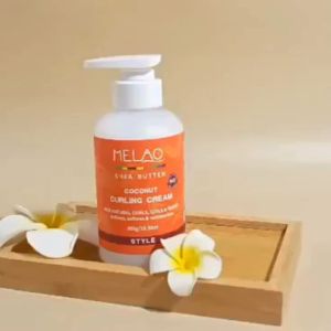 MELAO Shea Butter Coconut Curling Cream 300g - Premium Hair Moisturizer & Styler for All Curl Types