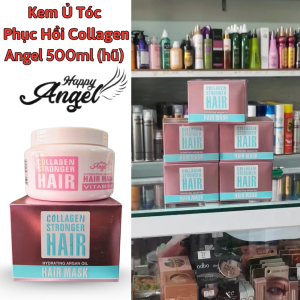 Hấp phục hồi Collagen Happy Angel 500ml (hũ) Kem ủ tóc cao cấp giúp tóc suông mượt.