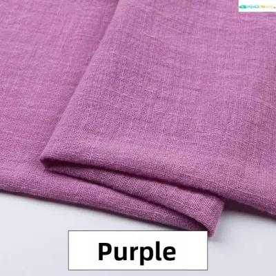 ZHENTAIYUAN | Solid Color Retro Hemp Fabric