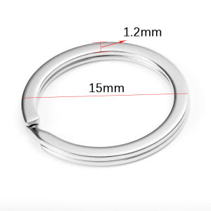 20pcs/lot 15-50mm Metal Key Rings Round Flat Line Split Rings Keyring for DIY Keychain Pendant Jewelry Making Accessories