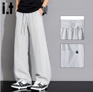 FINGERCROXX | Summer Thin Loose Flared Drawstring Linen Casual Pants